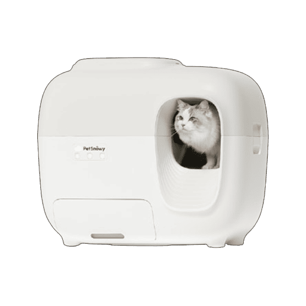 PETSNOWY 고양이 자동 화장실(브라운,화이트)